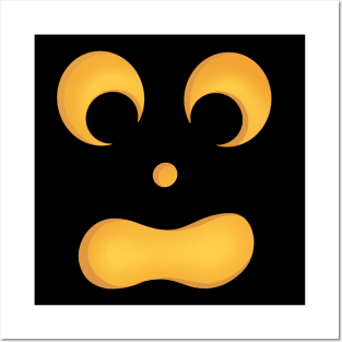 Surprised Jack O Lantern Face Posters and Art